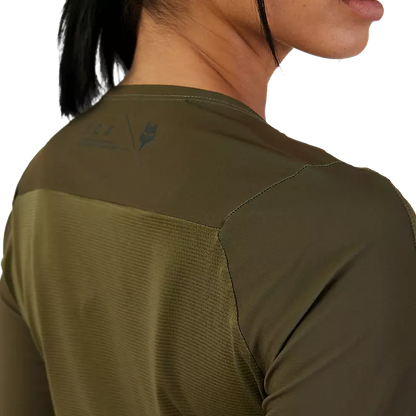 Fox Racing Flexair Ascent Long Sleeve MTB Jersey - Womens - Olive Green