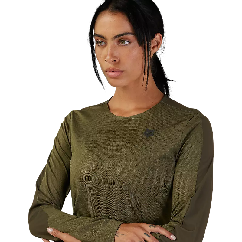 Fox Racing Flexair Ascent Long Sleeve MTB Jersey - Womens - Olive Green