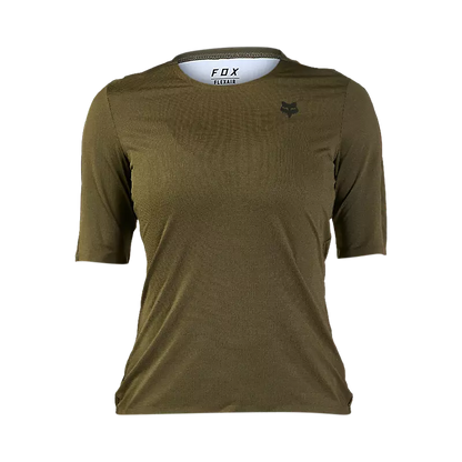 Fox Racing Flexair Ascent Short Sleeve MTB Jersey - Womens - Olive Green