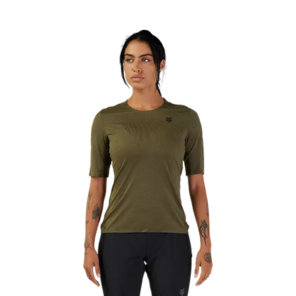 Fox Racing Flexair Ascent Short Sleeve MTB Jersey - Womens - Olive Green