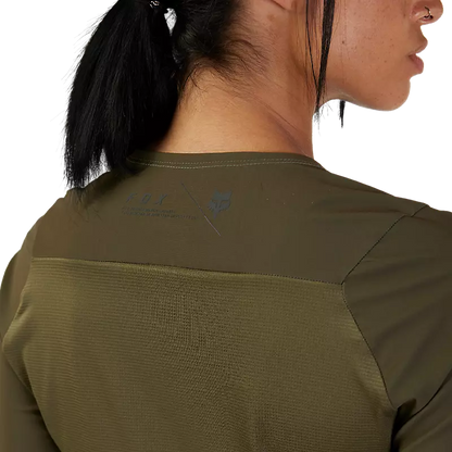 Fox Racing Flexair Ascent Short Sleeve MTB Jersey - Womens - Olive Green