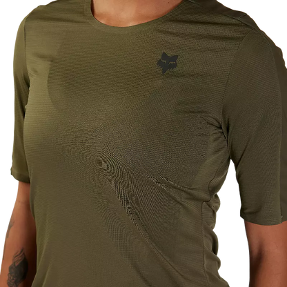 Fox Racing Flexair Ascent Short Sleeve MTB Jersey - Womens - Olive Green