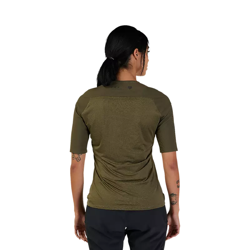 Fox Racing Flexair Ascent Short Sleeve MTB Jersey - Womens - Olive Green