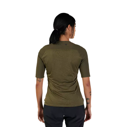 Fox Racing Flexair Ascent Short Sleeve MTB Jersey - Womens - Olive Green