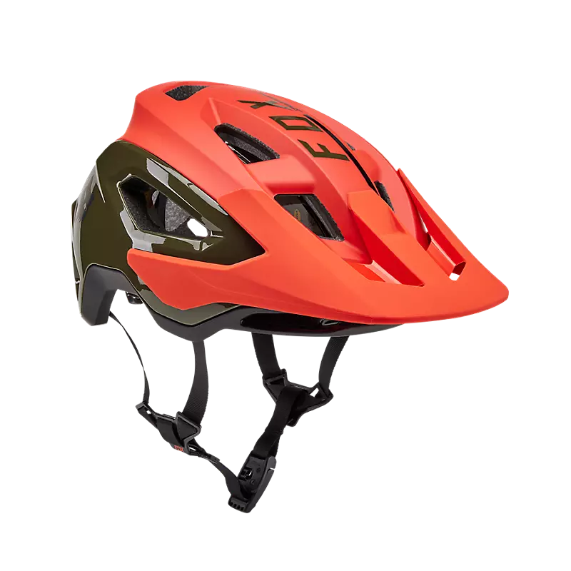 Fox Racing Speedframe Pro MTB Helmet - Blocked -  Orange Flame