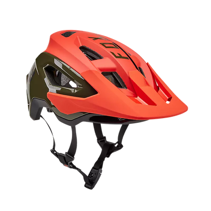 Fox Racing Speedframe Pro MTB Helmet - Blocked -  Orange Flame