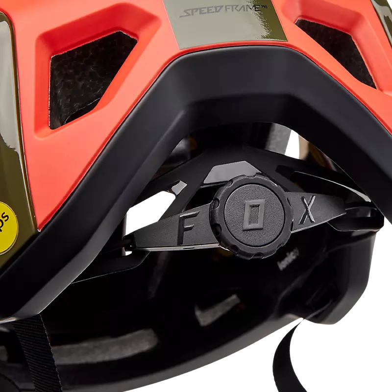 Fox Racing Speedframe Pro MTB Helmet - Blocked -  Orange Flame