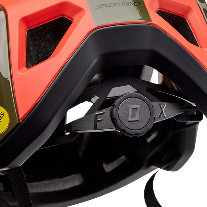 Fox Racing Speedframe Pro MTB Helmet - Blocked -  Orange Flame