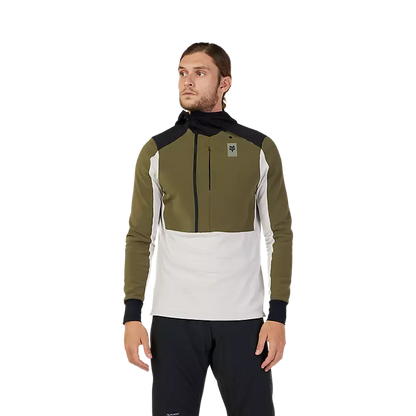 Fox Racing Defend Thermal Hoodie - Olive Green