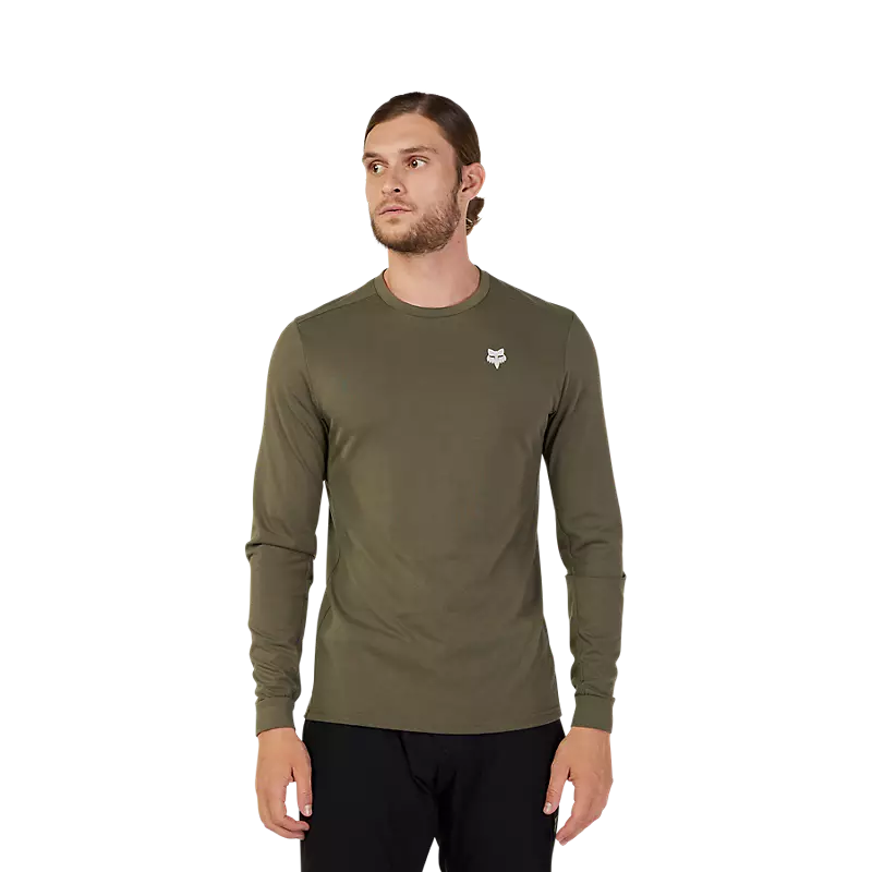 Fox Racing Ranger Dri Release MD Long Sleeve MTB Jersey - Tred - Olive Green