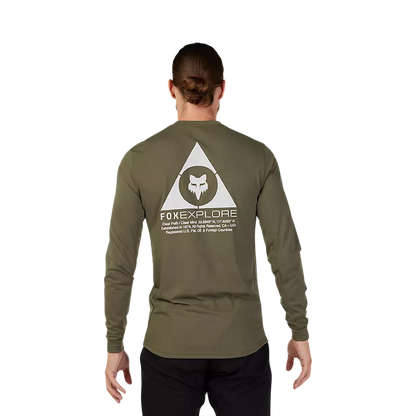 Fox Racing Ranger Dri Release MD Long Sleeve MTB Jersey - Tred - Olive Green