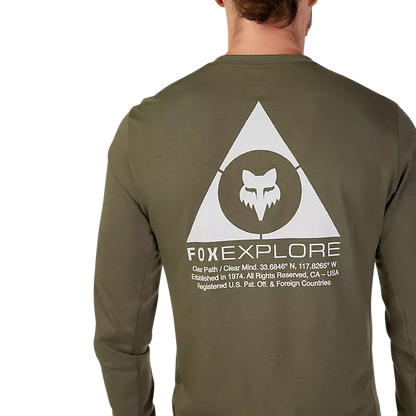 Fox Racing Ranger Dri Release MD Long Sleeve MTB Jersey - Tred - Olive Green