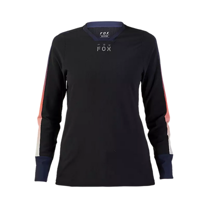 Fox Racing Defend Thermal Long Sleeve MTB Jersey - Lunar - Womens - Black