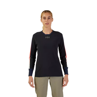 Fox Racing Defend Thermal Long Sleeve MTB Jersey - Lunar - Womens - Black