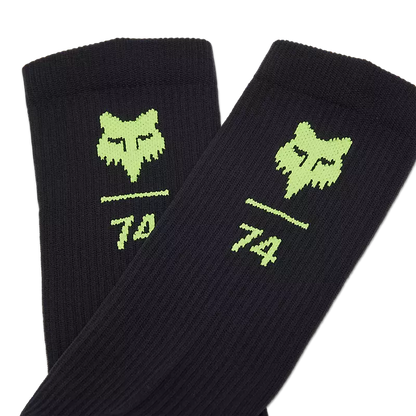 Fox Racing 8" Ranger Sock - Fox 74 - Black-Yellow