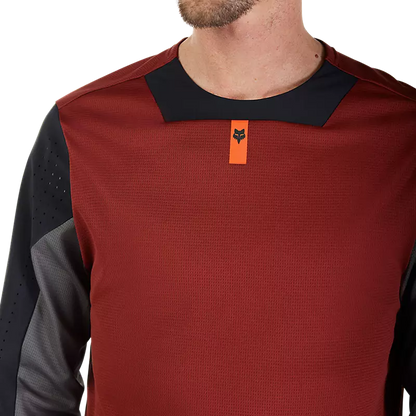 Fox Racing Defend Long Sleeve MTB Jersey - Rust