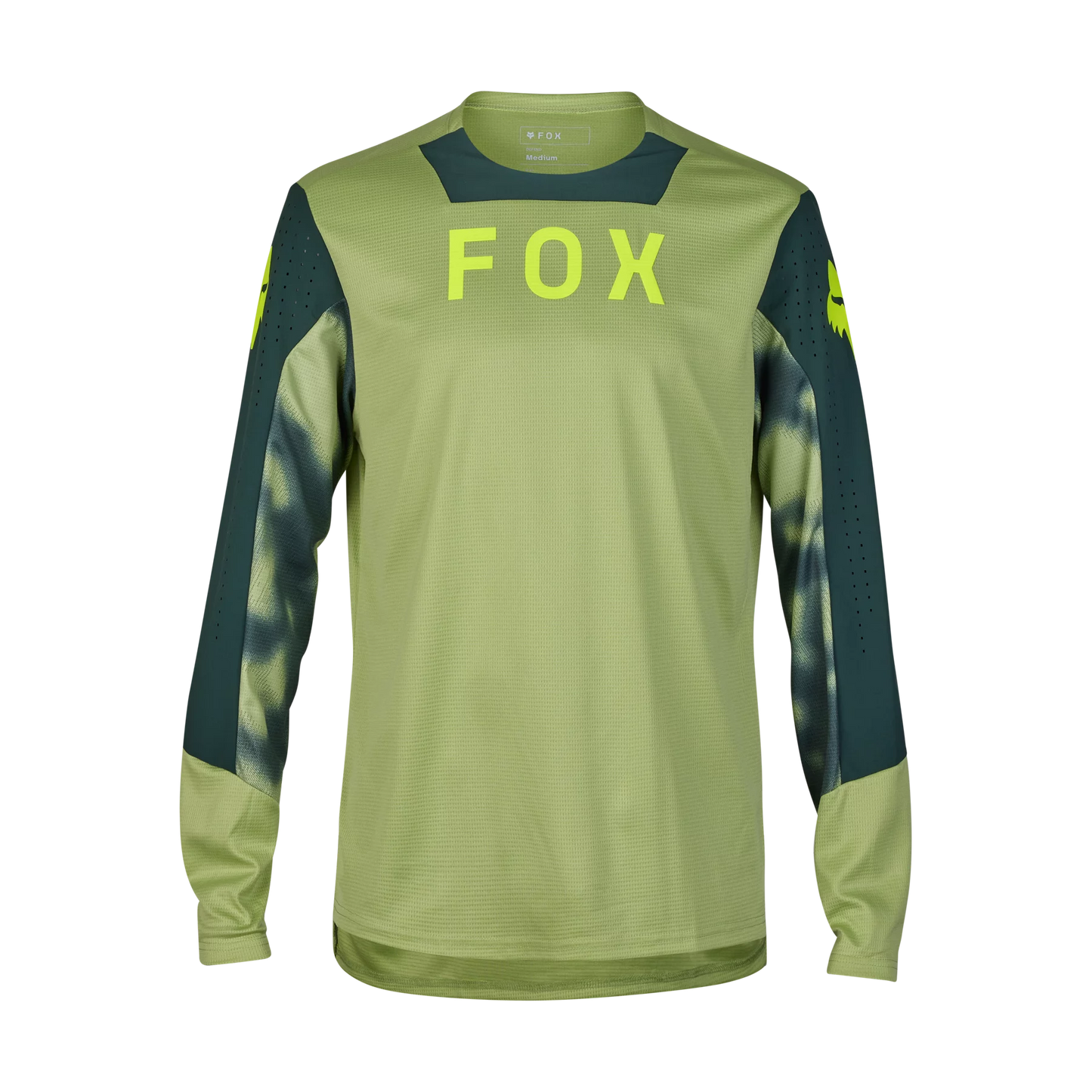 Fox Racing Defend Long Sleeve MTB Jersey - Taunt - Pale Green