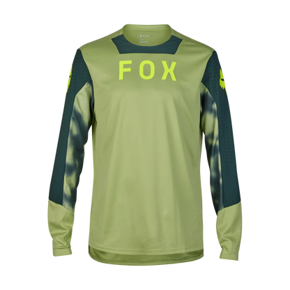 Fox Racing Defend Long Sleeve MTB Jersey - Taunt - Pale Green