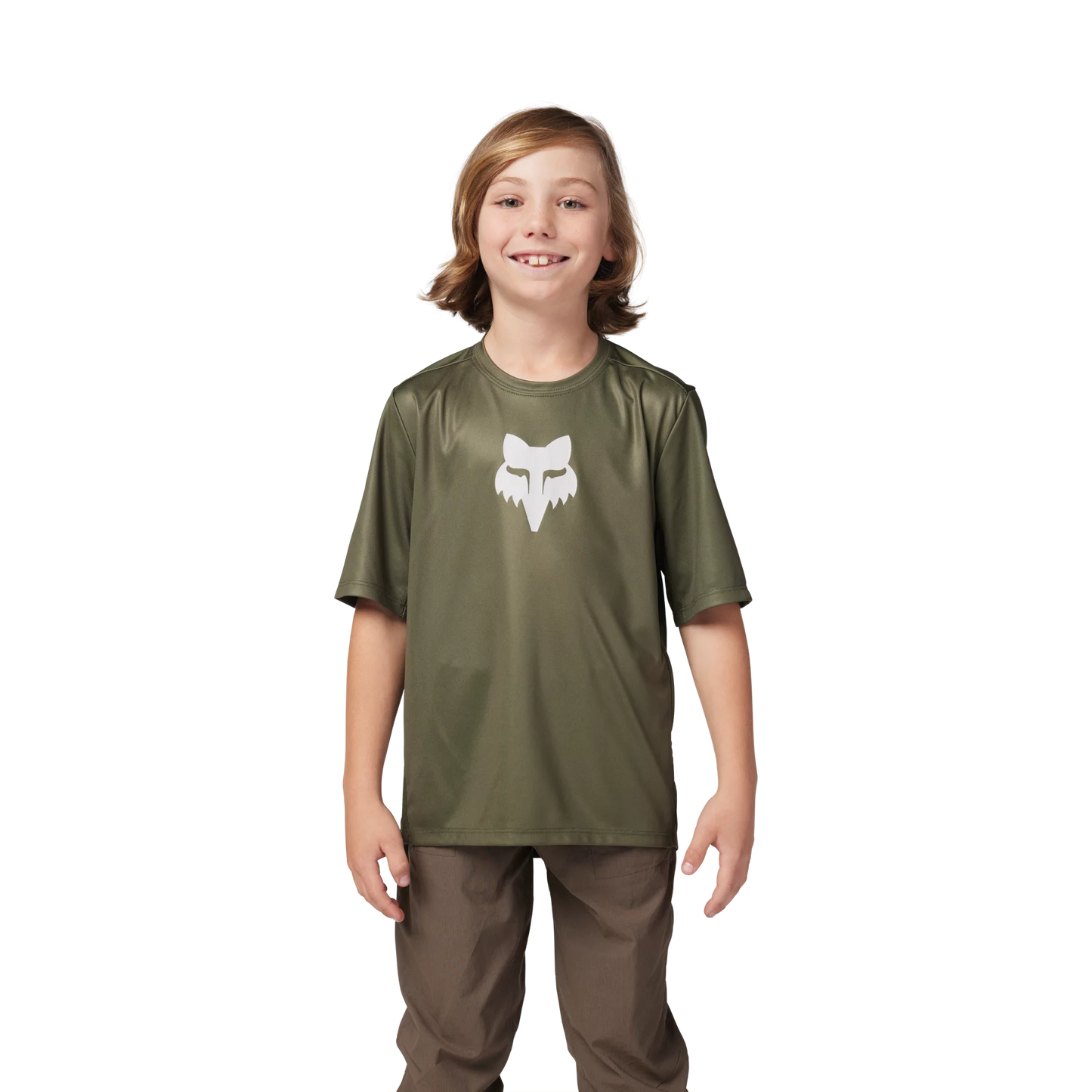 Fox Racing Ranger Short Sleeve MTB Jersey - Youth - Olive Green