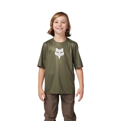 Fox Racing Ranger Short Sleeve MTB Jersey - Youth - Olive Green