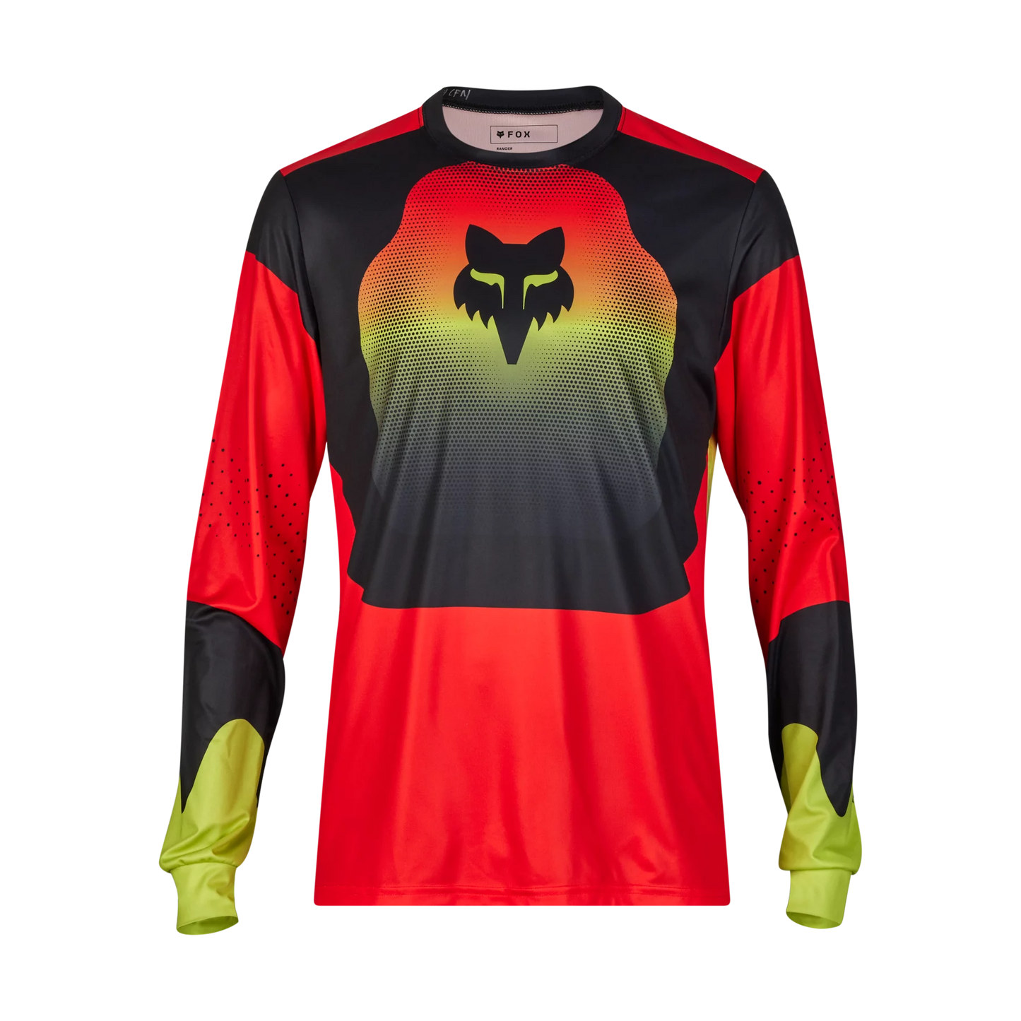 Fox Racing Ranger Long Sleeve MTB Jersey - Revise - Red-Yellow