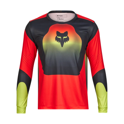 Fox Racing Ranger Long Sleeve MTB Jersey - Revise - Youth - Red-Yellow