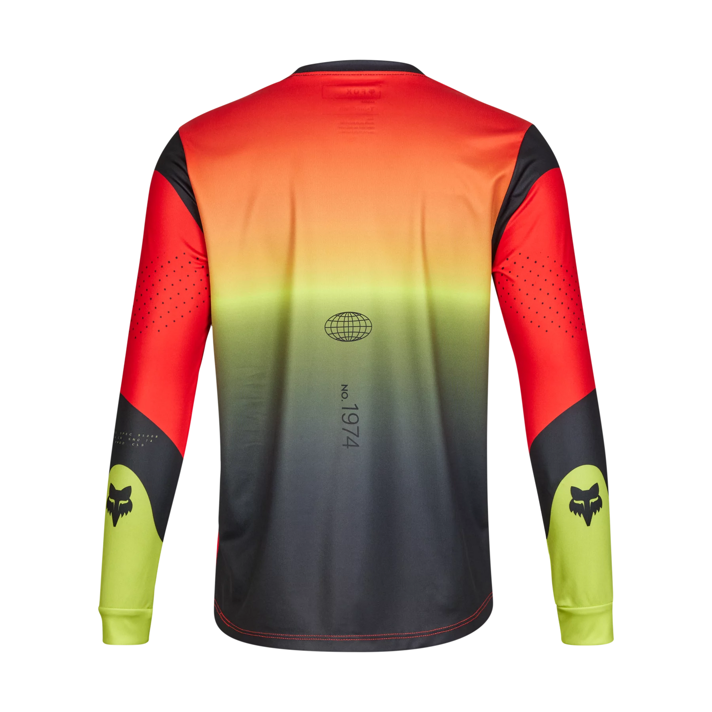 Fox Racing Ranger Long Sleeve MTB Jersey - Revise - Youth - Red-Yellow