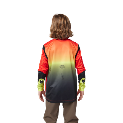 Fox Racing Ranger Long Sleeve MTB Jersey - Revise - Youth - Red-Yellow