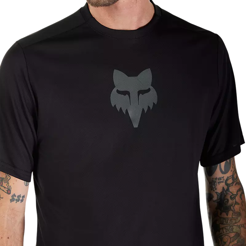 Fox Racing Ranger Short Sleeve MTB Jersey - Fox Head - Black