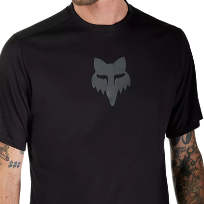 Fox Racing Ranger Short Sleeve MTB Jersey - Fox Head - Black