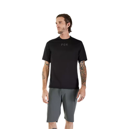 Fox Racing Ranger Short Sleeve MTB Jersey - Wordmark - Black