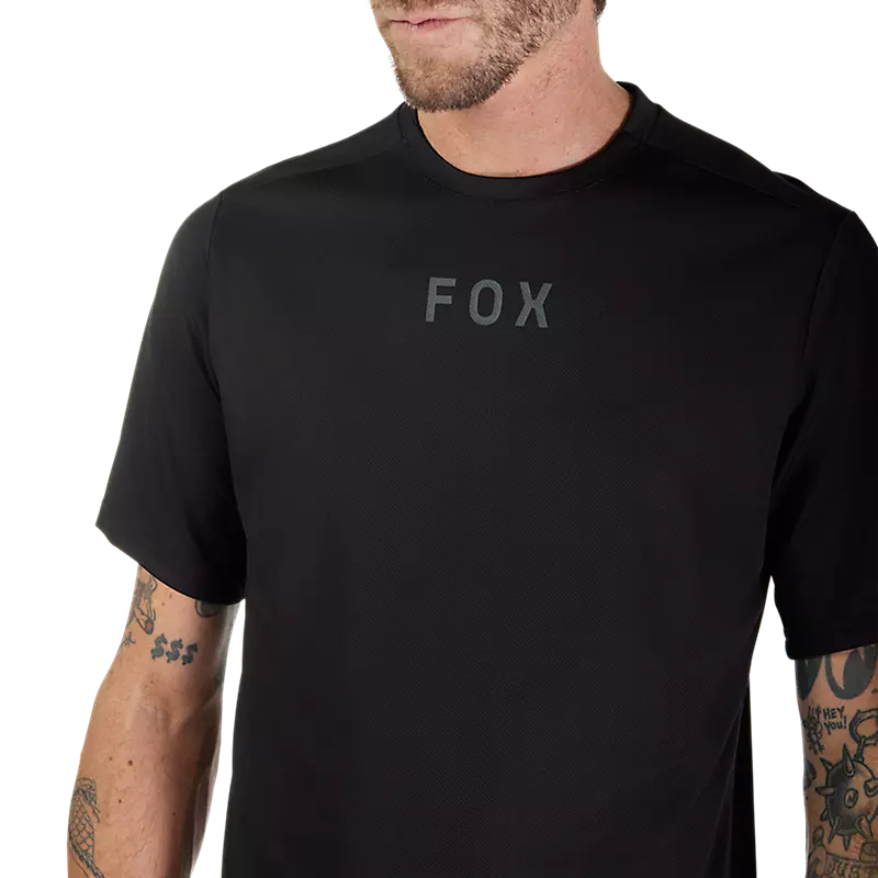 Fox Racing Ranger Short Sleeve MTB Jersey - Wordmark - Black