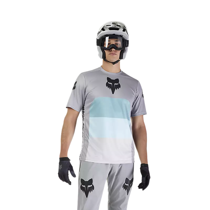 Fox Racing Ranger Short Sleeve MTB Jersey - Grid - Steel Gray