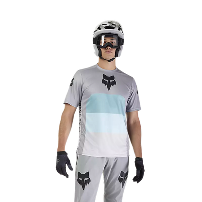 Fox Racing Ranger Short Sleeve MTB Jersey - Grid - Steel Gray