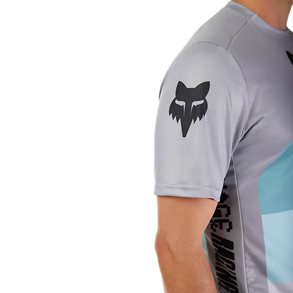 Fox Racing Ranger Short Sleeve MTB Jersey - Grid - Steel Gray