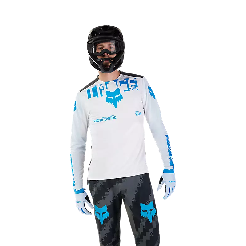 Fox Racing Ranger Long Sleeve MTB Jersey - Digi image - White