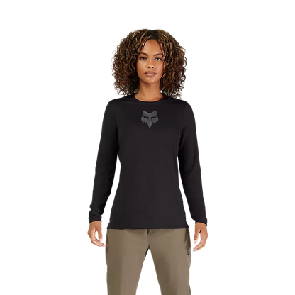 Fox Racing Ranger Long Sleeve MTB Jersey - Fox Head - Womens - Black