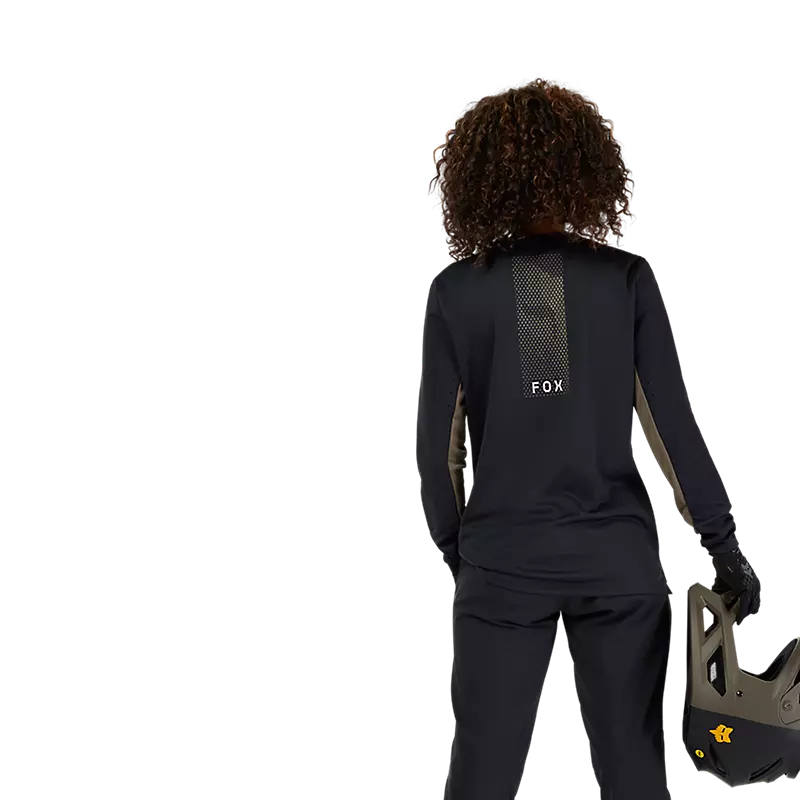 Fox Racing Defend Long Sleeve MTB Jersey - Park - Womens - Black