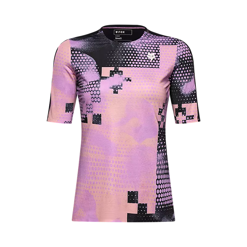 Fox Racing Flexair Ascent Short Sleeve MTB Jersey - Pulse - Womens - Desert Rose