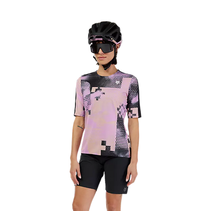 Fox Racing Flexair Ascent Short Sleeve MTB Jersey - Pulse - Womens - Desert Rose