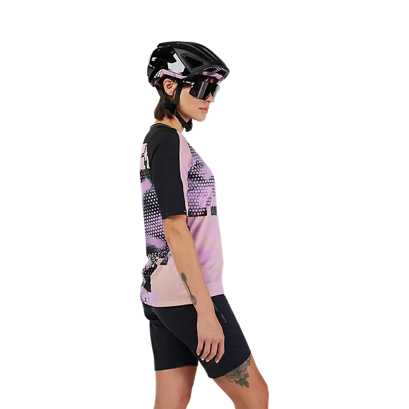 Fox Racing Flexair Ascent Short Sleeve MTB Jersey - Pulse - Womens - Desert Rose