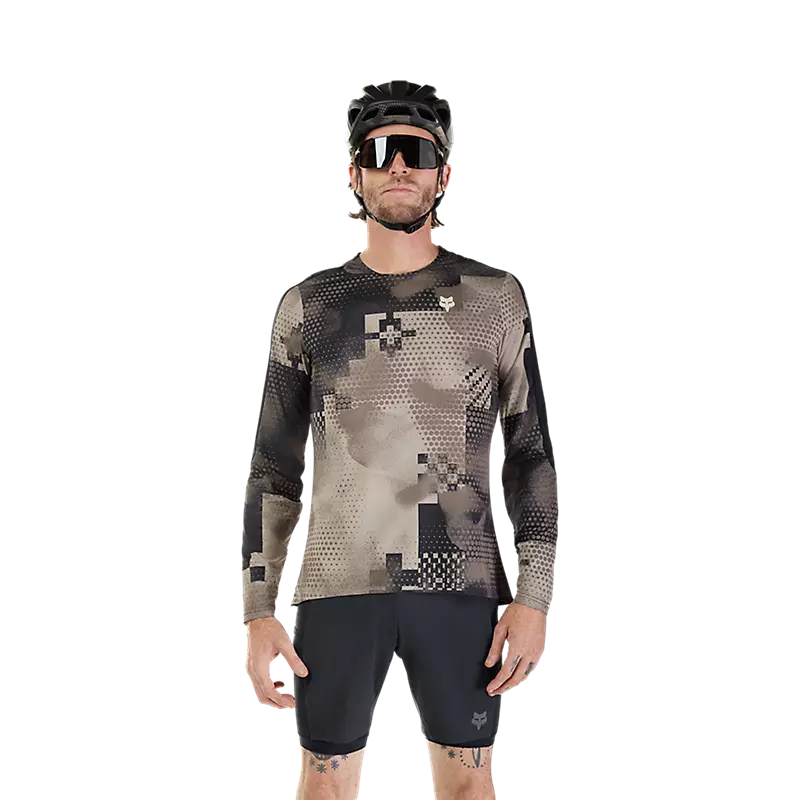 Fox Racing Flexair Ascent Long Sleeve MTB Jersey - Pulse - Sand
