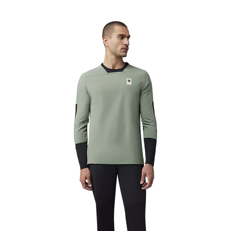 Fox Racing Defend Thermal Long Sleeve MTB Jersey - Moss