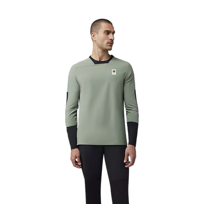 Fox Racing Defend Thermal Long Sleeve MTB Jersey - Moss