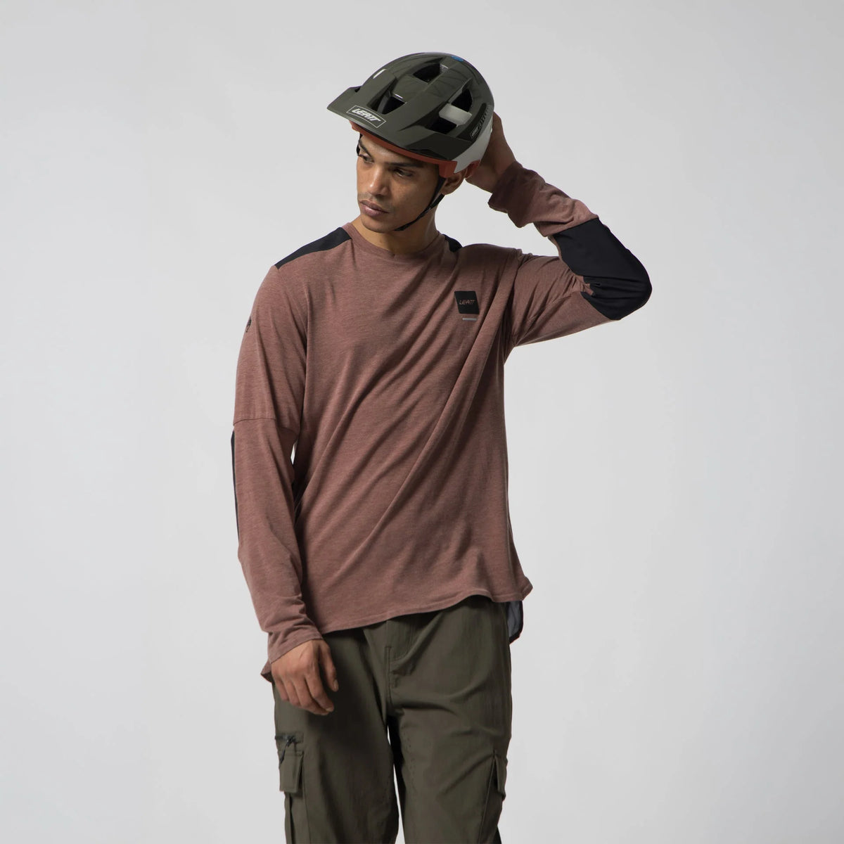 Leatt Trail 4.0 Long Sleeve MTB Jersey - Stout Brown
