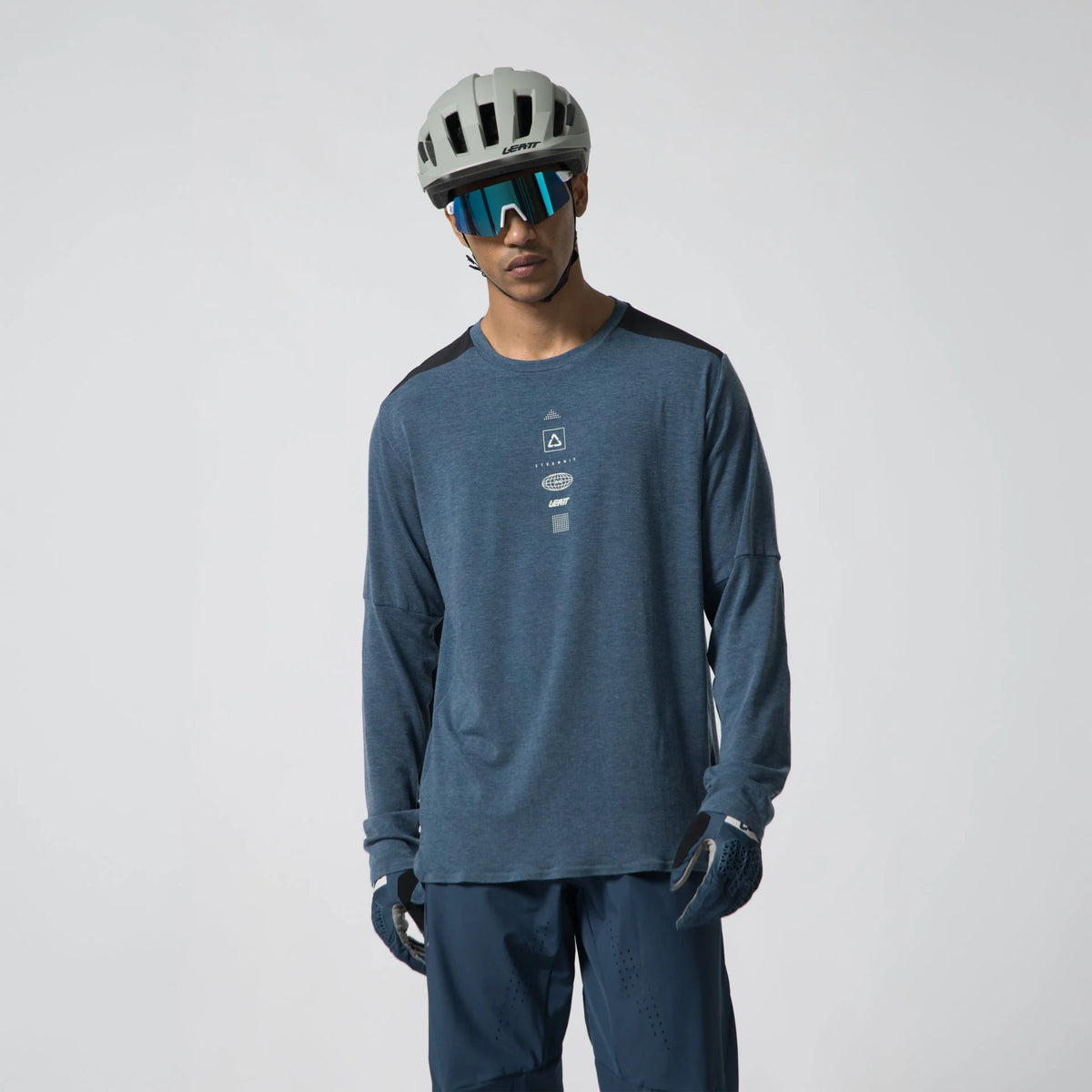 Leatt Trail 4.0 Long Sleeve MTB Jersey - Midnight Blue