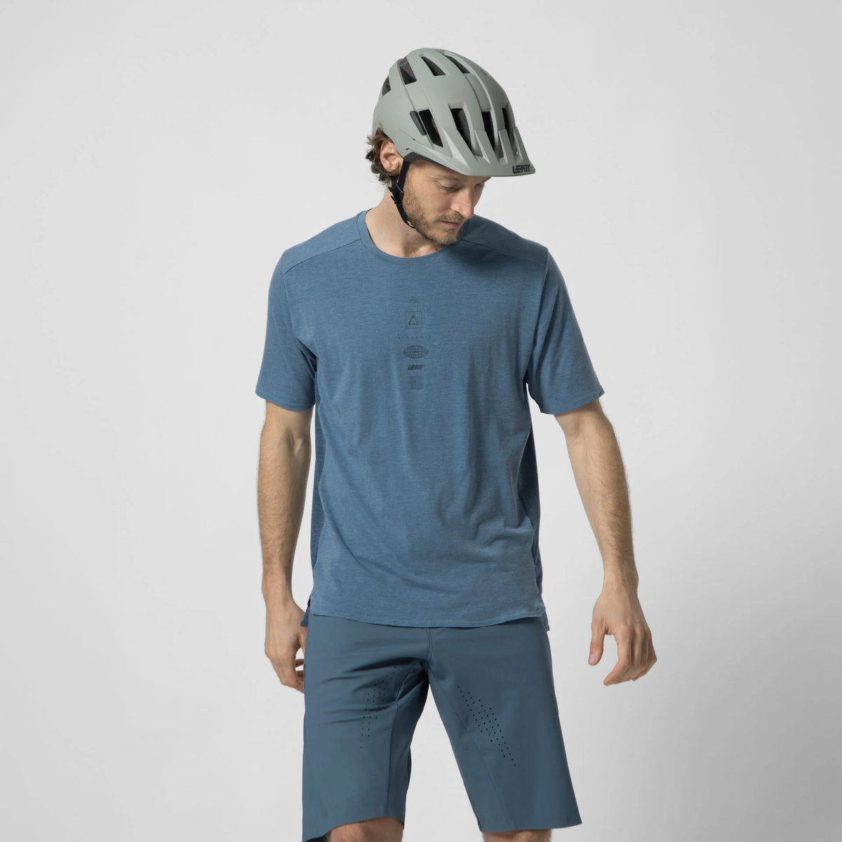 Leatt Trail 4.0 Short Sleeve MTB Jersey - Dusty Blue