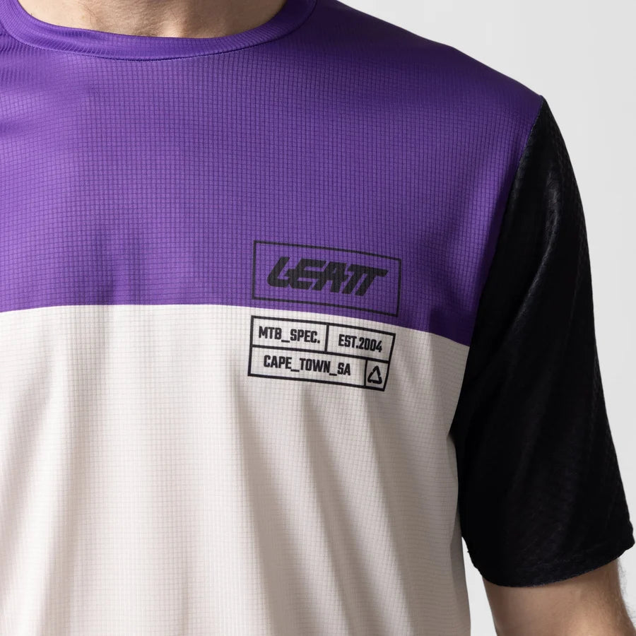 Leatt Trail 3.0 Short Sleeve MTB Jersey - Space Purple