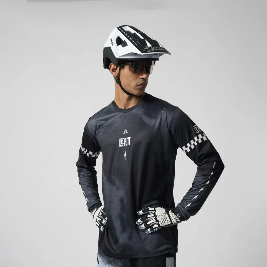 Leatt Gravity 4.0 Long Sleeve MTB Jersey - Sketchy Black