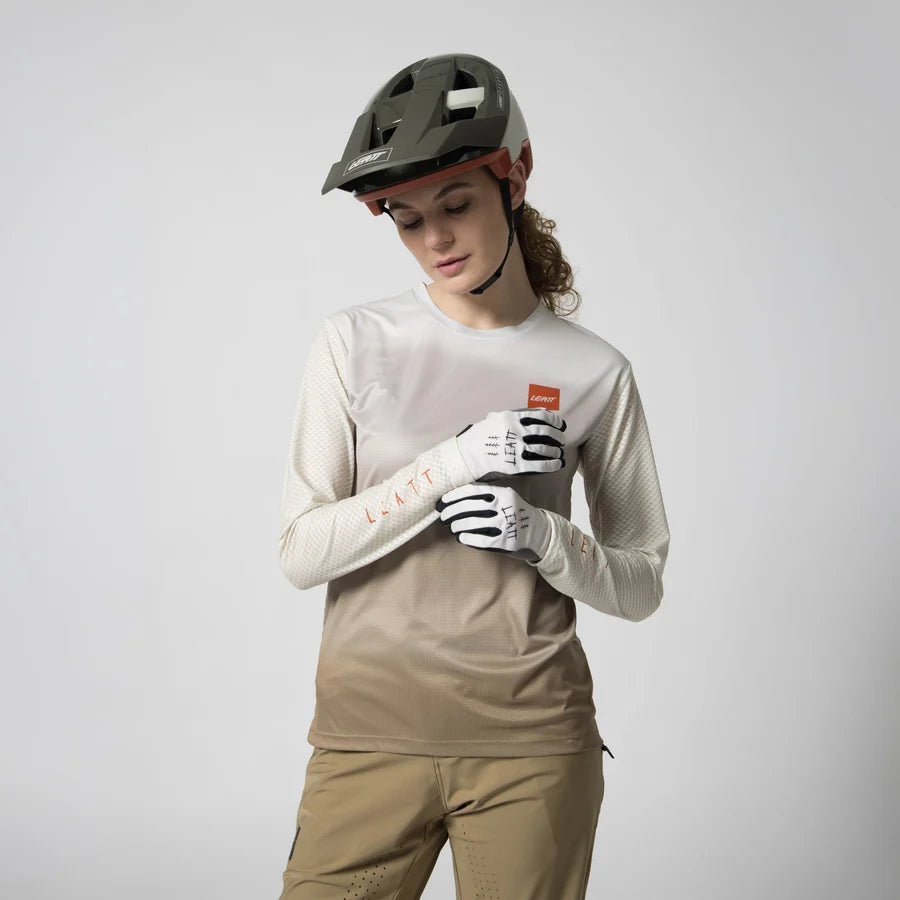 Leatt Trail 3.0 Long Sleeve MTB Jersey - Womens - Fade White